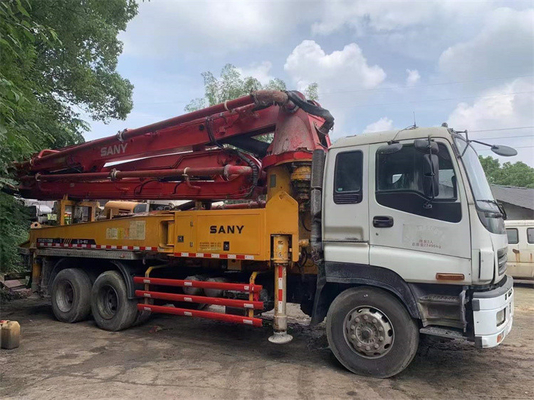37 mét Xe tải đã qua sử dụng Xe bơm bê tông gắn liền SYG5360THB 49