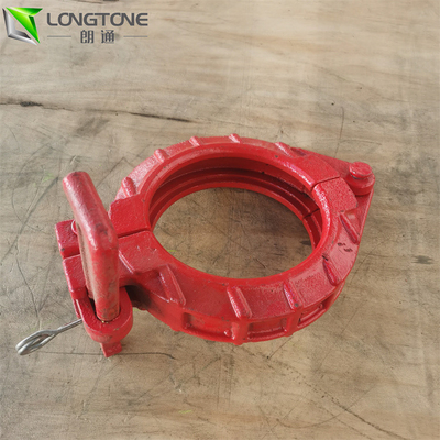 Kẹp bơm bê tông 6 inch theo chiều dọc, kẹp ống bu lông Dn180