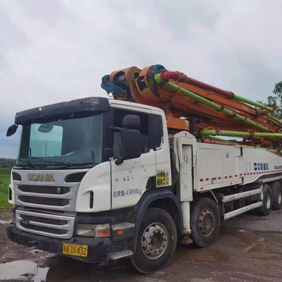Máy bơm bê tông xe tải 33T đã qua sử dụng, Xe bơm xi măng 37 mét ZLJ5293THB125-37