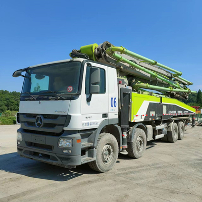 Máy bơm bê tông cho xe tải đã qua sử dụng được lắp đặt ， Động cơ diesel điện Máy bơm bê tông 49m