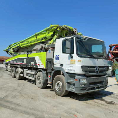 Máy bơm bê tông cho xe tải đã qua sử dụng được lắp đặt ， Động cơ diesel điện Máy bơm bê tông 49m