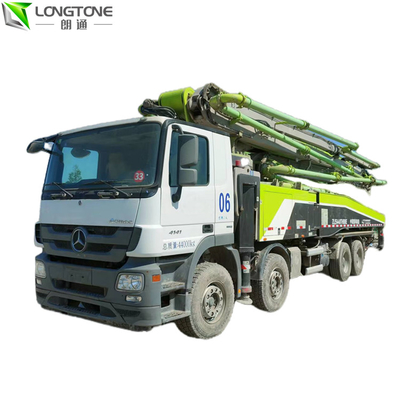 ZOOMLION Máy bơm bê tông gắn rơ moóc đã qua sử dụng 56m 180M3 / H với hệ thống thủy lực