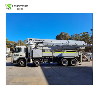Xe tải bê tông màu vàng Sany đã qua sử dụng với Max. Áp suất tối đa 6 - 6,6 MPa. Đường kính cốt liệu 24 - 36 Mm