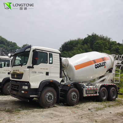 Xe tải 400L dầu 6X4 Xe trộn bê tông gắn trên Xe tải có bơm 10 bánh xe